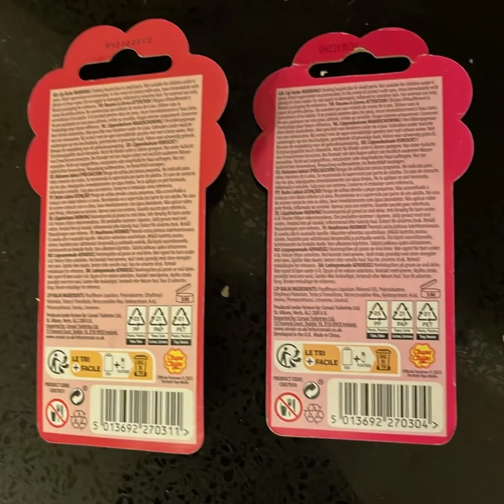 Chupa Chups lip‎ balm NEW x 2